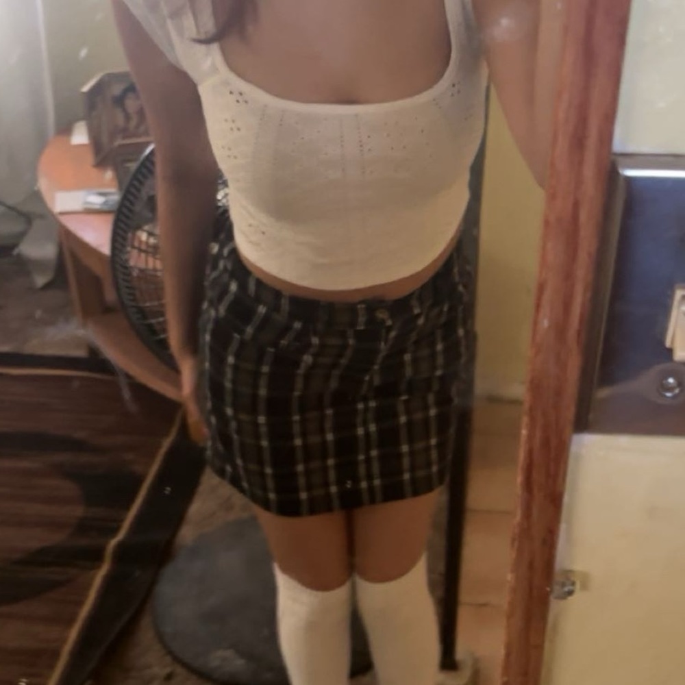 Plaid Navy Black Skirt